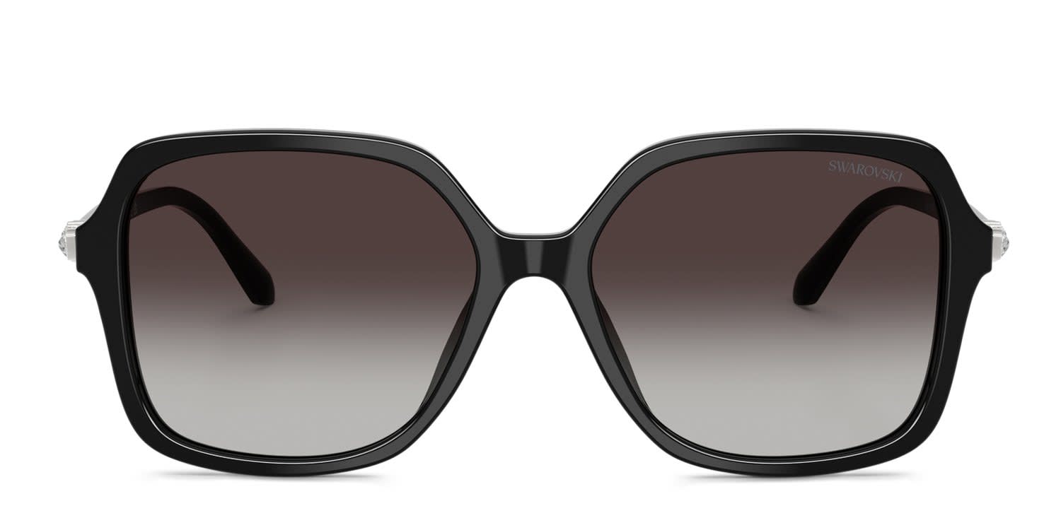 Swarovski SK6067 Black, Gray glasses - Black - Frontal View