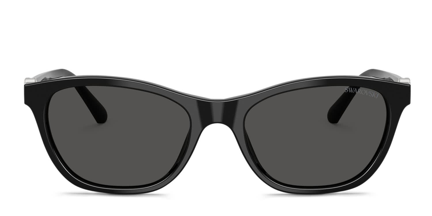 Swarovski SK6070 Black, Gray glasses - Black - Frontal View