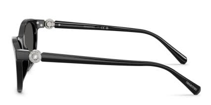 Swarovski SK6070 Black, Gray glasses - Black - Side View