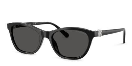 Swarovski SK6070 Black, Gray glasses - Black - Angle View