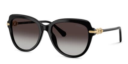 Swarovski SK6073 Black, Gray glasses - Black - Angle View