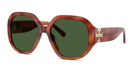 Tory Burch TY7237U Brown, Tortoise, Green glasses - Brown / Tortoise - Angle View