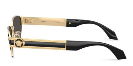 Versace VE2304 Gold, Gray glasses - Gold - Side View