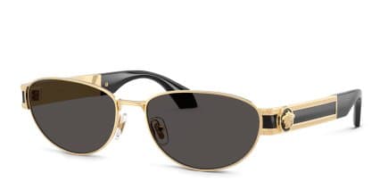 Versace VE2304 Gold, Gray glasses - Gold - Angle View