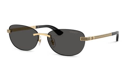 Versace VE2307 Gold, Gray glasses - Gold - Angle View