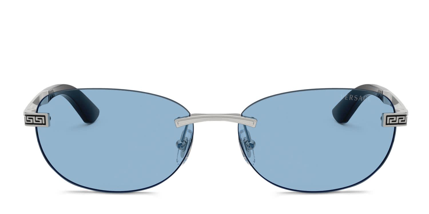 Versace VE2307 Silver, Blue glasses - Silver - Frontal View