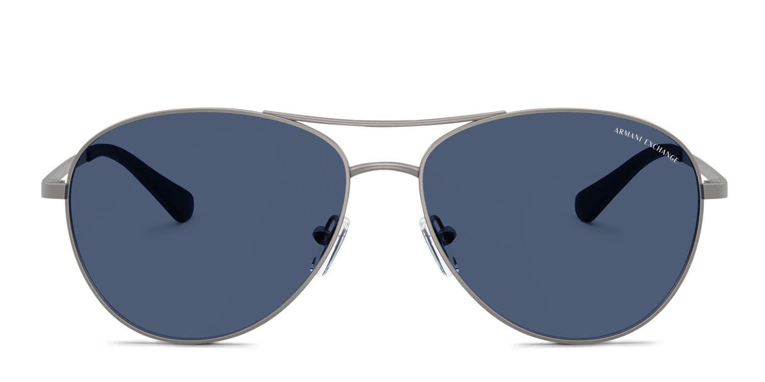 Armani Exchange AX2061S Gunmetal, Blue glasses - Gunmetal - Frontal View