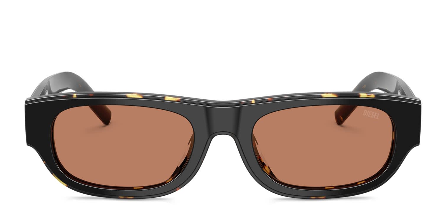 Diesel DL2022U Black, Tortoise, Yellow, Brown glasses - Black / Tortoise / Yellow - Frontal View
