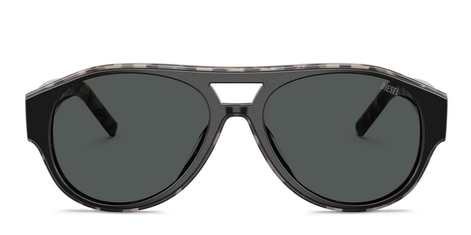 Diesel DL2023U Black, Tortoise, Gray glasses - Black / Tortoise - Frontal View