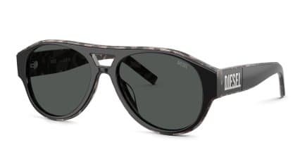 Diesel DL2023U Black, Tortoise, Gray glasses - Black / Tortoise - Angle View