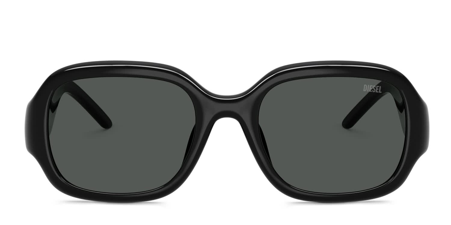 Diesel DL3023U Black, Gray glasses - Black - Frontal View