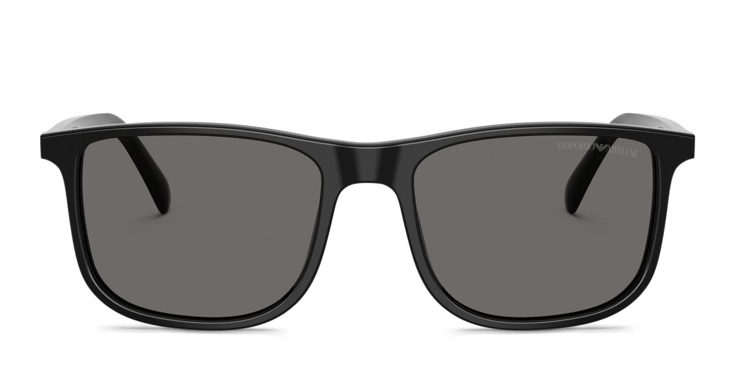 Emporio Armani EA4280 Black, Gray glasses - Black - Frontal View