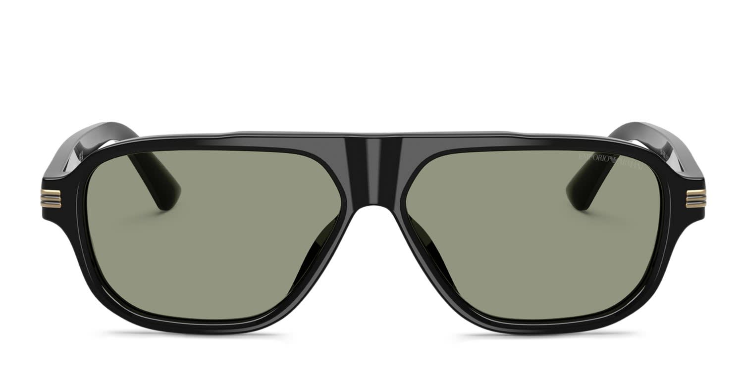 Emporio Armani EA4285U Black, Green glasses - Black - Frontal View