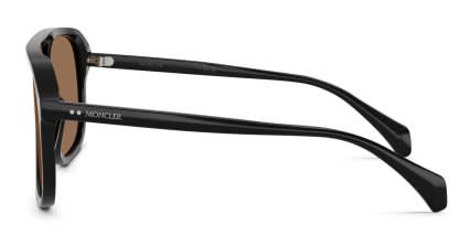 Moncler ME6028 Fluxe Black, Brown glasses - Black - Side View
