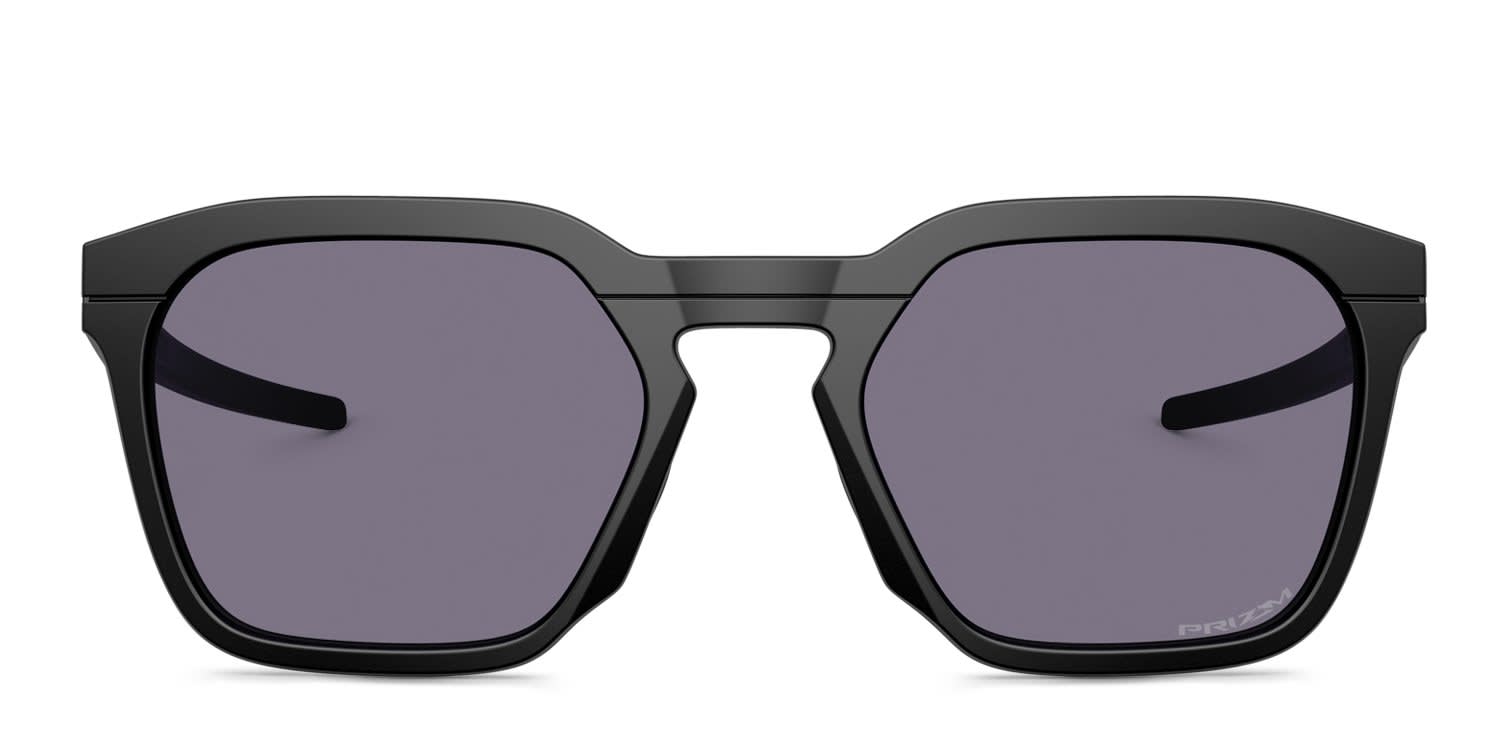 Oakley OO9555 HSTN SQ 2.0 Black, Gray glasses - Black - Frontal View