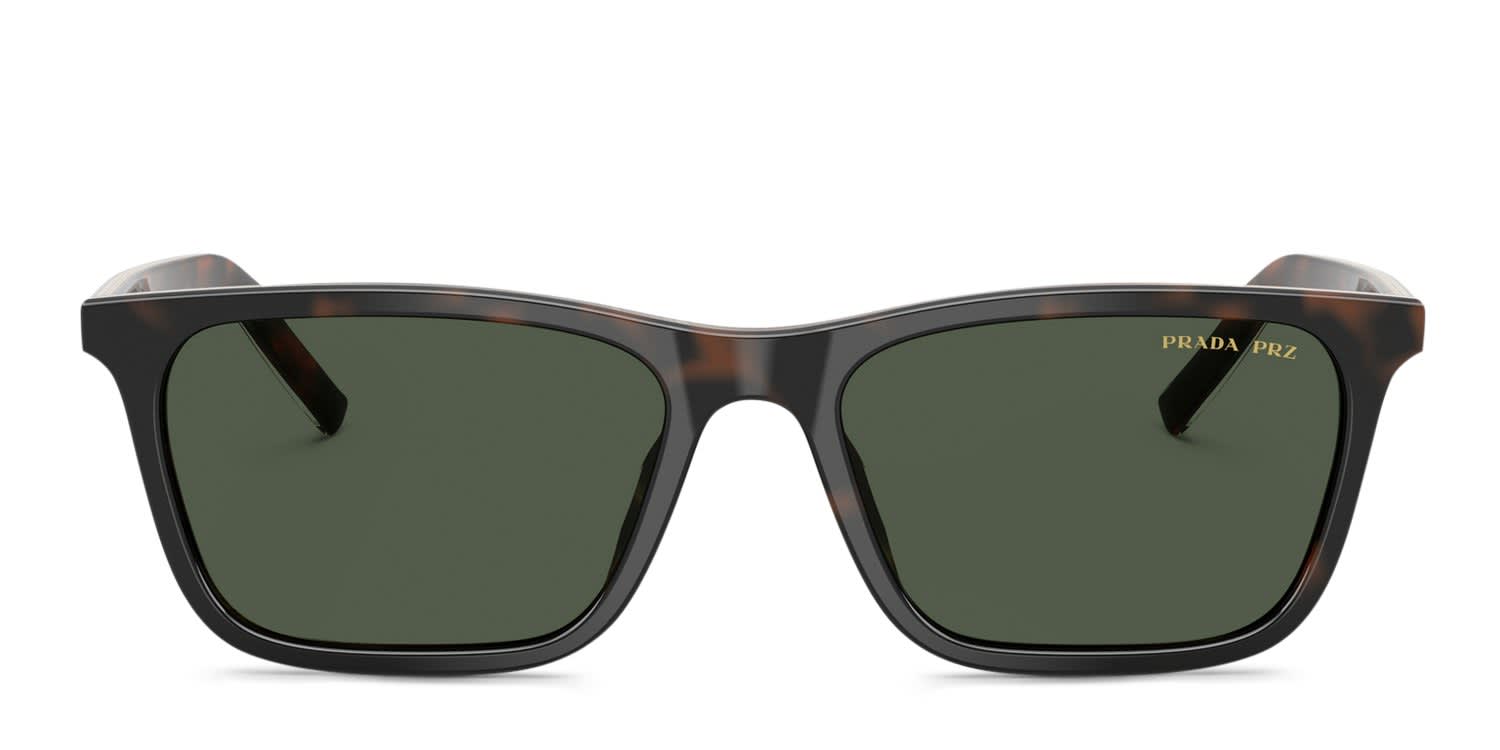 Prada PRD19S Red, Tortoise, Brown, Green glasses - Red / Tortoise / Brown - Frontal View
