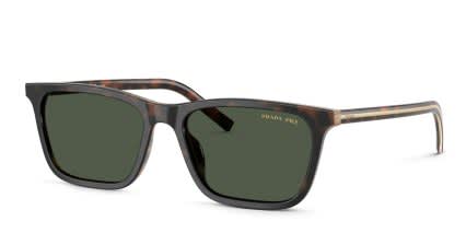 Prada PRD19S Red, Tortoise, Brown, Green glasses - Red / Tortoise / Brown - Angle View