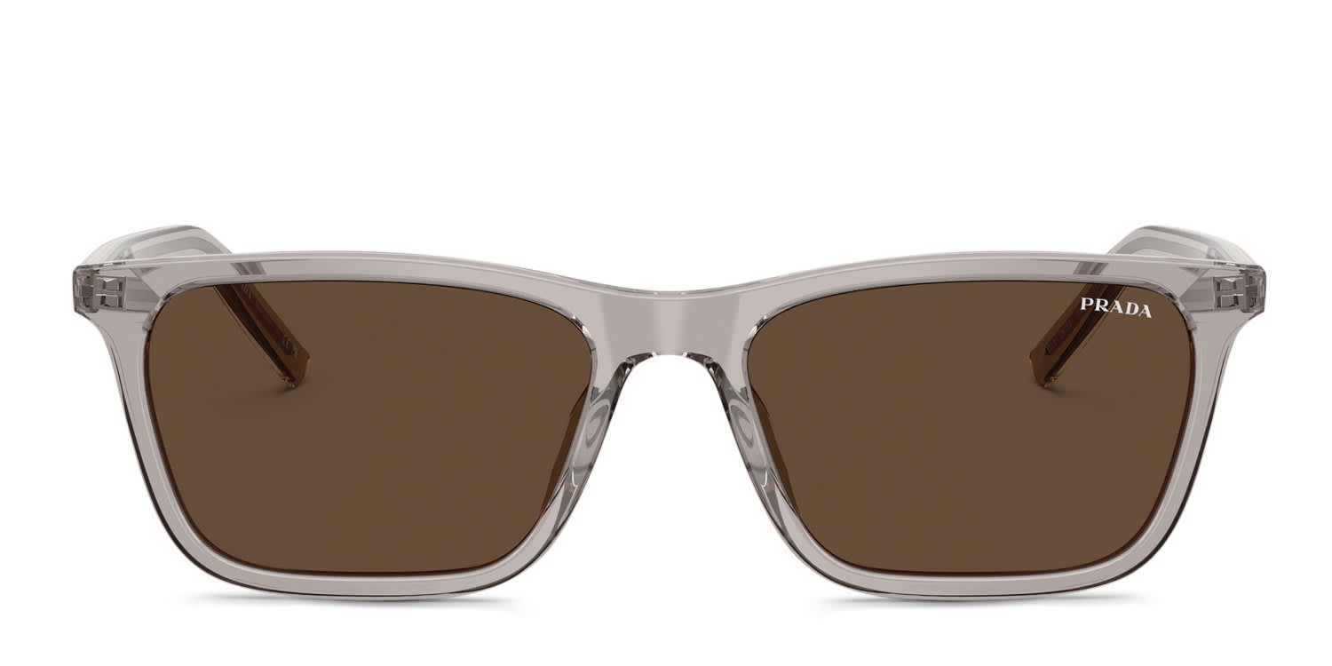 Prada PRD19S Gray, Brown glasses - Gray - Frontal View
