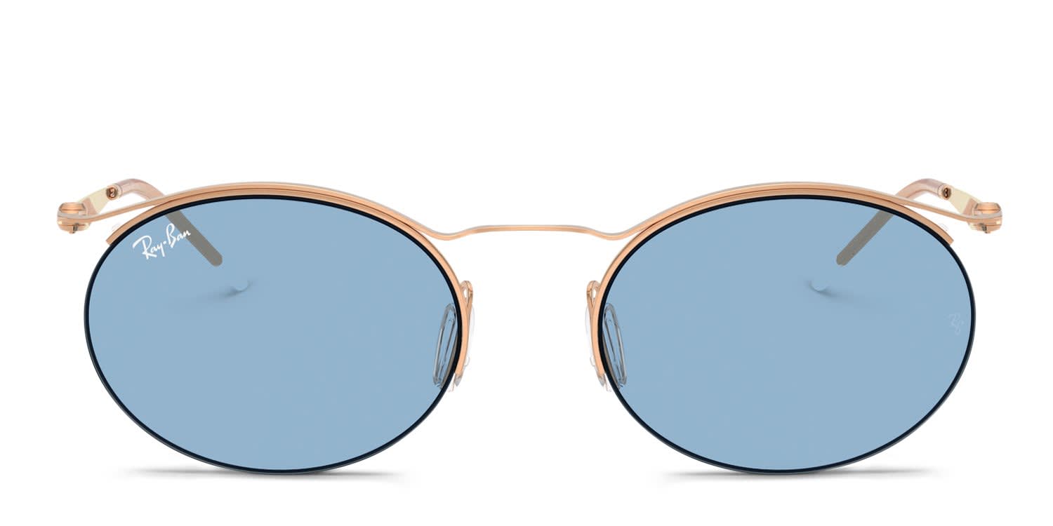 Ray-Ban RB8551 Gold, Blue glasses - Gold - Frontal View
