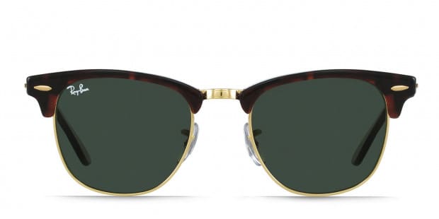 Ray-Ban RB3016 Clubmaster Tortoise, Gold Prescription Sunglasses - 50% Off Lenses