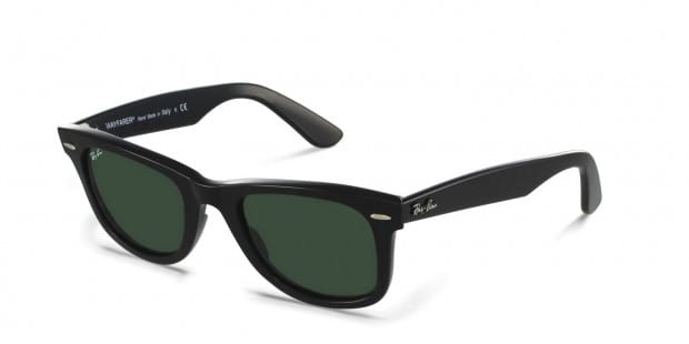 Ray-Ban RB2140 Wayfarer Shiny Black Prescription Sunglasses - 50