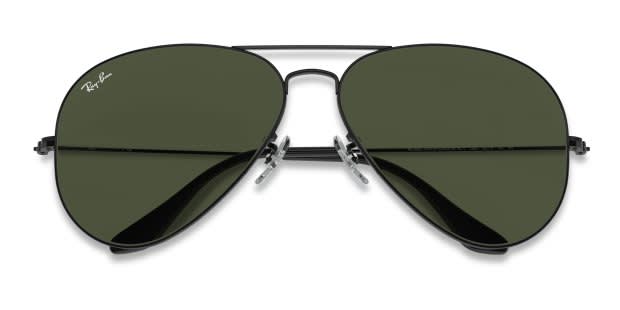 Ray-Ban 3026 Aviator Large Metal Black Prescription Sunglasses