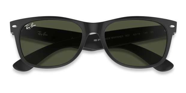 Ray-Ban 2132 New Wayfarer Black Prescription Sunglasses - 50% Off