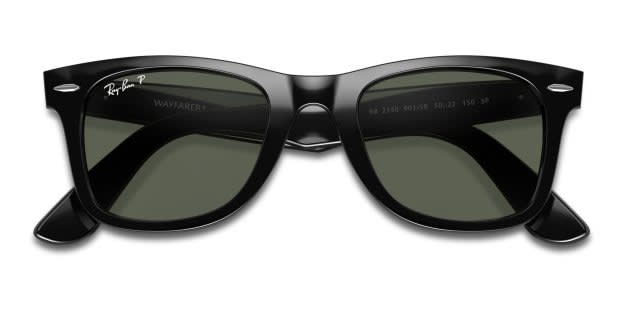 Ray-Ban WAYFARER RB2140-Aブラック ケース付き Ray-Ban RB2140 Wayfarer Black Polarized Prescription Sunglasses