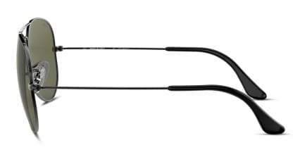 Ray-Ban RB3025 Aviator Large Metal Gunmetal glasses - Gunmetal - Side View