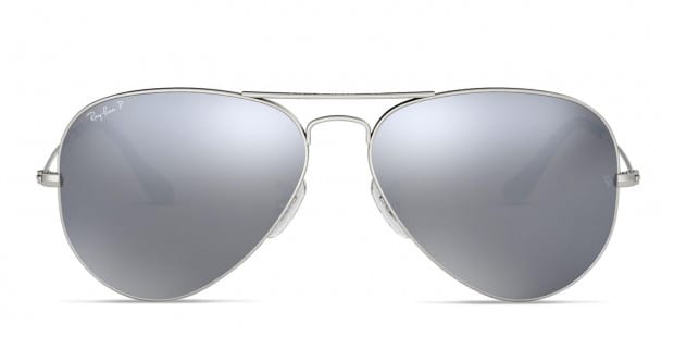 Silver ray ban aviators shop
