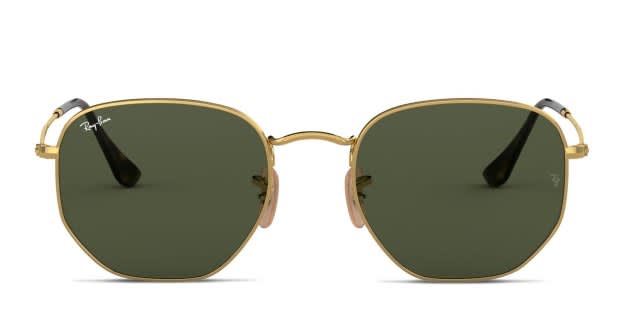 Ray-Ban 3548N Gold, Green Prescription Sunglasses - 50% Off Lenses