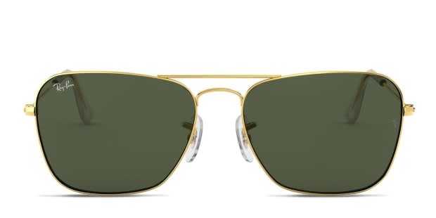 Ray-Ban Caravan RB3136 Gold Prescription Sunglasses - 50% Off Lenses