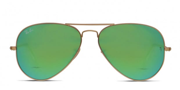 Ray Ban RB3025 Aviator Large Metal Gold Green Prescription Sunglasses