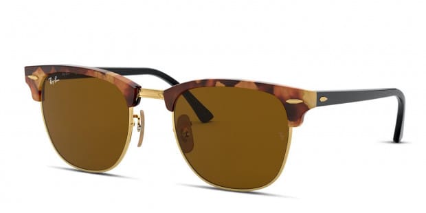 Ray Ban RB3016 Clubmaster Tortoise Gold Black Prescription Sunglasses