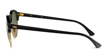 Ray-Ban RB4246 Clubround Black, Gold glasses - Black / Gold - Side View