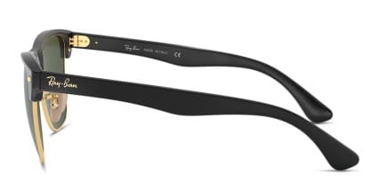 Ray-Ban RB4175 Clubmaster Oversized Black w/Gold glasses - Black / Gold - Side View