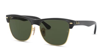 Ray-Ban RB4175 Clubmaster Oversized Black w/Gold glasses - Black / Gold - Angle View