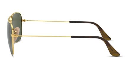 Ray-Ban Caravan RB3136 Gold, Green, Tortoise glasses - Gold / Green / Tortoise - Side View