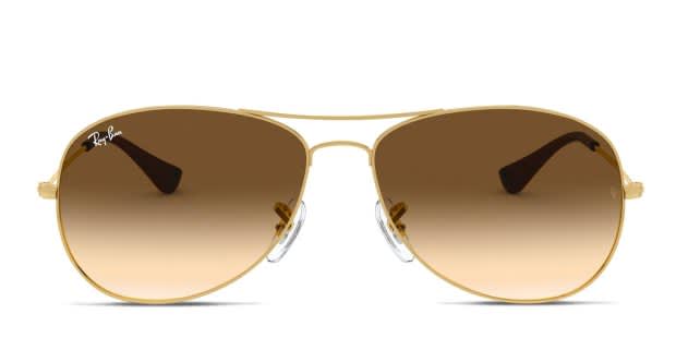 Ray-Ban 3362 Cockpit Gold, Brown Prescription Sunglasses - 50% Off
