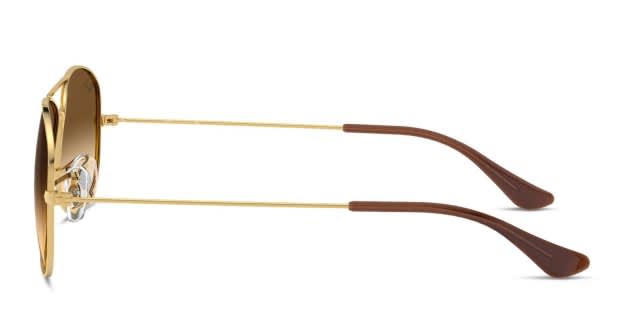 Ray-Ban 3362 Cockpit Gold, Brown Prescription Sunglasses - 50% Off