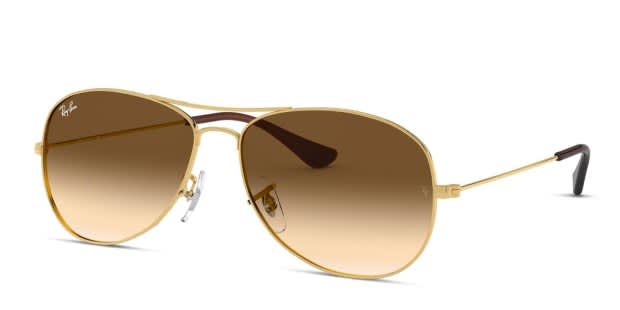 Ray-Ban 3362 Cockpit Gold, Brown Prescription Sunglasses - 50% Off