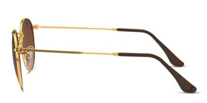 Ray-Ban RB3447 Round Metal Gold/Bronze/Brown glasses - Gold / Bronze / Brown - Side View