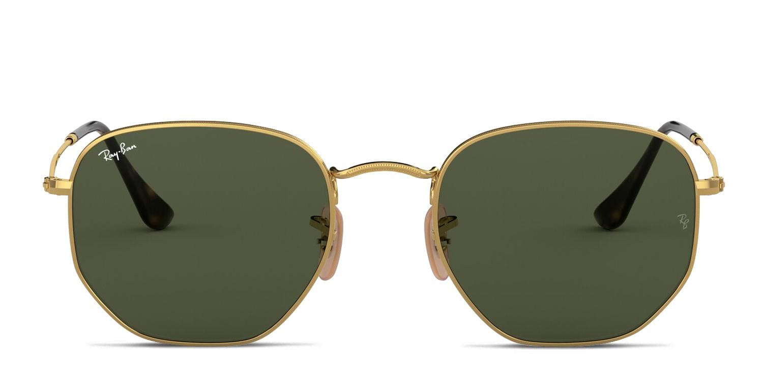 Ray-Ban 3548N Gold, Green glasses - Gold / Green - Frontal View