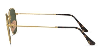 Ray-Ban 3548N Gold, Green glasses - Gold / Green - Side View