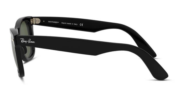 Ray-Ban 4340 Wayfarer Shiny Black Prescription Sunglasses - 50