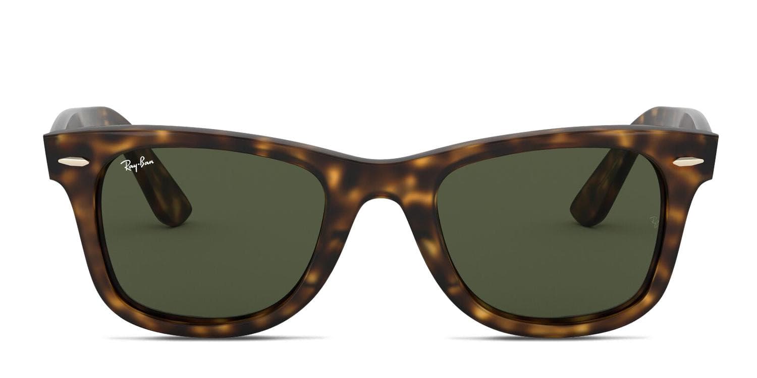Ray-Ban 4340 Wayfarer Tortoise, Green Prescription Sunglasses - 50