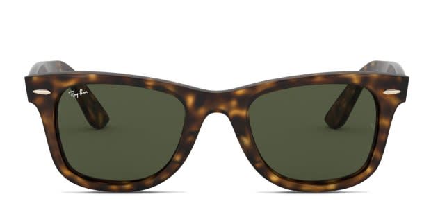 Ray-Ban 4340 Wayfarer Tortoise, Green Prescription Sunglasses - 50