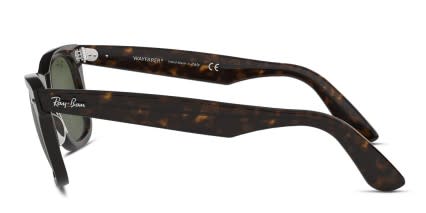 Ray-Ban RB2140 Wayfarer Brown, Tortoise, Green glasses - Brown / Tortoise / Green - Side View