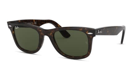 Ray-Ban RB2140 Wayfarer Brown, Tortoise, Green glasses - Brown / Tortoise / Green - Angle View