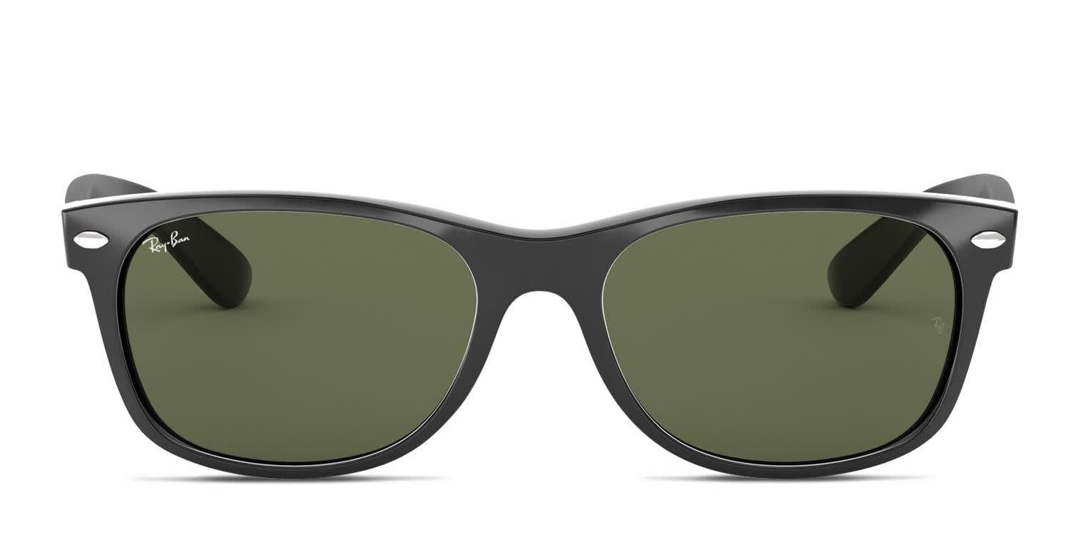Ray-Ban 2132 New Wayfarer Shiny Black, Green Prescription